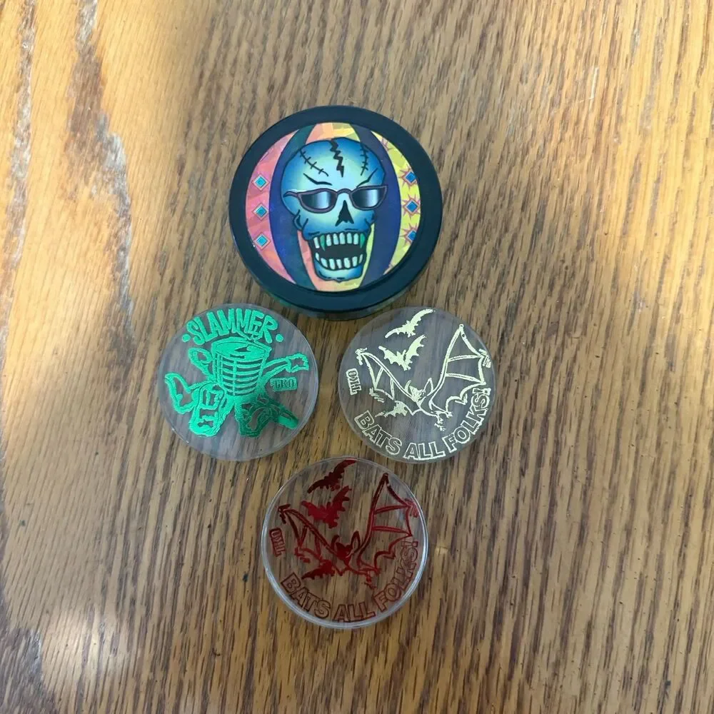 Lot of 4 POG Slammers thick Plastic TKO Vintage Game Piece 90s
